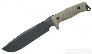   Fox Knives  Combat Jungle, Black Blade,  OD Green Micarta Handle
