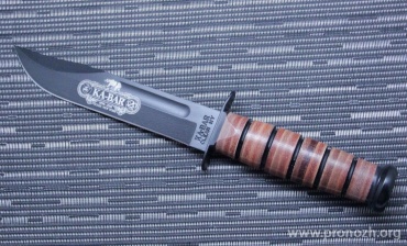    KA-BAR Bowie US Army 120th Anniversary Knife, Leather Sheath