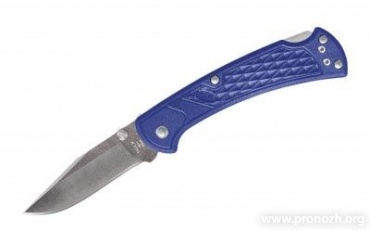   Buck Folding 112 Slim Select, 420HC Steel, Stonewash Blade, Blue GRN Handle