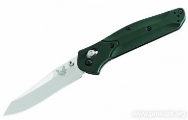   Benchmade 940 Osborne, Crucible CPM S30V Steel, Satin finish Blade, Green  Aluminium Handle