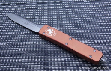      Microtech Ultratech S/E, Contoured Orange, Stonewash Standard