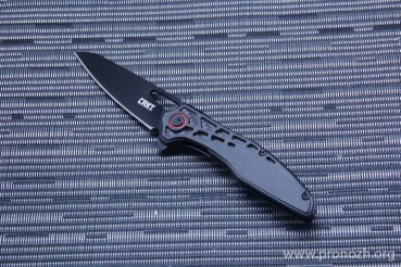   CRKT Thero, 8Cr14MoV Steel, Black Oxide Blade,  GRN / arbon fiber Handle