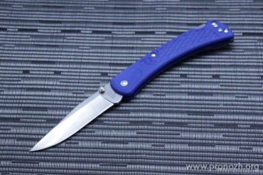   Buck Folding Hunter Slim Select, 420HC Steel, Stonewash Blade, Blue GRN Handle