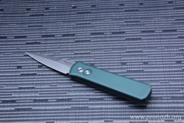    Pro-Tech Godson, Satin Finish Blade, Green Aluminum Handle