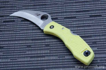    Spyderco Tasman Salt, Plain Edge, Yellow FRN Handle