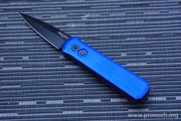    Pro-Tech Godson, DLC Coated Blade, Blue Aluminum Handle