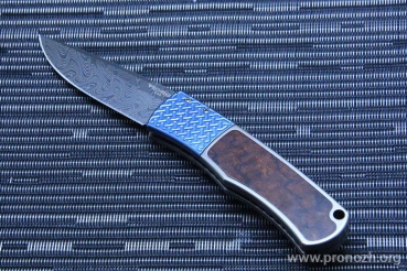    Pro-Tech Magic Ultimate Custom, Mike "Whiskers" Allen design, Damascus Steel, Black Aluminum Handle