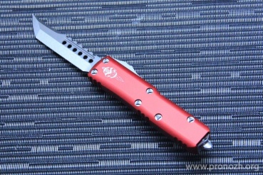      Microtech UTX-85 Hellhound, Signature Series, Red Stonewash Standard