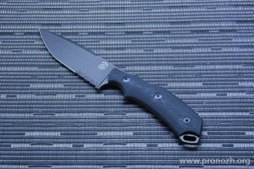   Bastinelli Creations  R.E.D. V2  PVD Serrated Fixed Knife