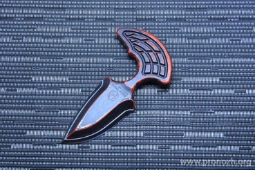   Heretic Knives Sleight Modular Push Dagger Battleworn Black Blade & Breakthrough Orange