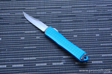      Heretic Knives Manticore-S Bowie, Stonewash Turquoise Grenade Grip
