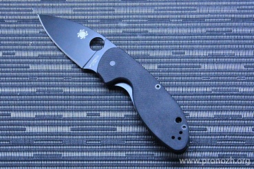    Spyderco Efficient, 8Cr13MoV Steel, Black Oxide Blade, Black G-10 Handle