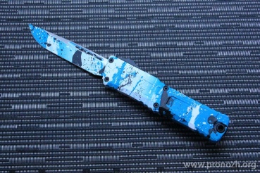      Microtech Combat Troodon S/E Gen III, Signature Series, Turquoise/White Black  Splatter Standard