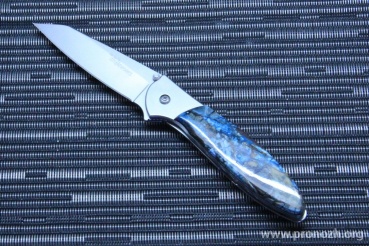 Santa Fe Stoneworks - Kershaw Leek Framelock Knife Blue Mammoth Fusion Handles