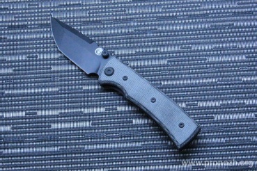   Chaves Knives Redencion Street Tanto, Blackout Blade, Elmax Steel, Black Micarta
