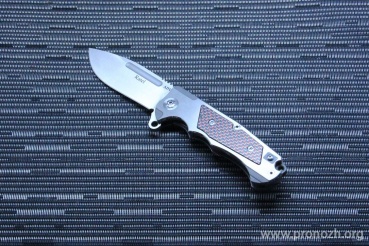   Andre de Villiers Ratel, Titanium Inlay Red Carbom Fiber Handle
