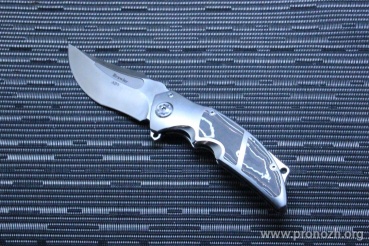   Andre de Villiers Brawler Titanium Inlay Carbon Fiber, Satin Blade, M390 Steel