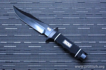   SOG Tech Bowie, Black Ti-Ni Blade, Aus-8 Steel, Kraton Handle