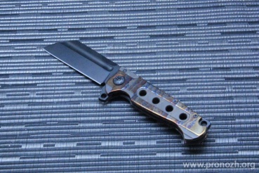 �������� ��� Andre de Villiers Mini Butcher, Titanium Acid Rain Handle, Black Blade, S35VN Steel