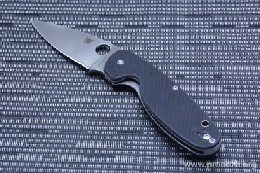   Spyderco Emphasis, Satin Finish Blade, 8Cr13MoV Steel, Black G-10 Handle