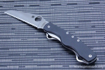 Многофункциональный складной нож Spyderco ClipiTool Rescue, 8Cr13MoV Steel, Black G-10  Handle