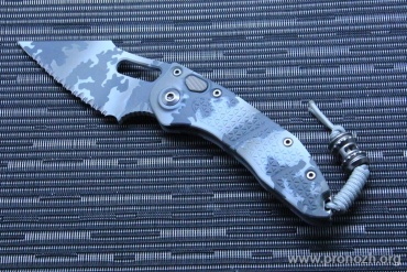    Microtech Stitch A S/E, Signature Series, Arctic Camo Full Serrated Standard