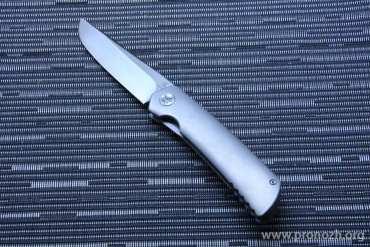    Katsu Knives ZK01 Folder, Sandblasted Titanium Handle, ZDP-189 Steel.