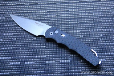    Pro-Tech TR-4 Auto, Magnacut Blade, Black Aluminium Handle with feather texture
