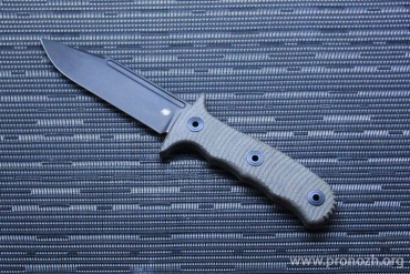   Bastinelli Creations  Binome Knife, Black M390, Green Micarta Handle