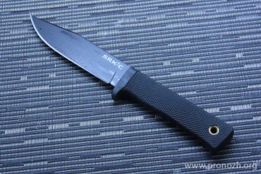   Cold Steel SRK Compact (Survival Rescue Knife), Teflon Coated Blade, SK-5 Carbon Steel, Black Kraton Handle
