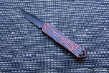      Heretic Knives Manticore-E Bowie, DLC Breakthrough Red Grenade Grip