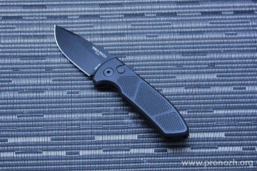    Pro-Tech SBR,  DLC Coated Blade, Black Knurled Aluminum Handle 