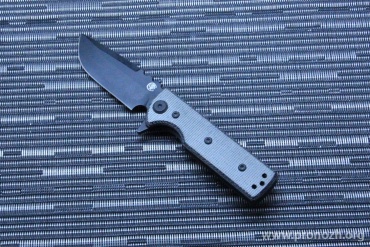   Chaves Knives Redencion Street Drop Point, Blackout Blade, Elmax Steel, Black Micarta