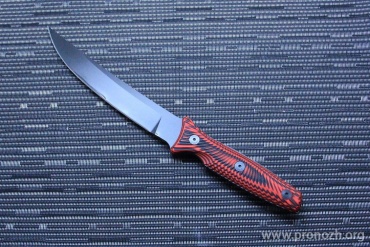 ������������� ��� Spartan Blades Ronin Torii, Black Powder Coating Blade, Black / Red G10 Handle