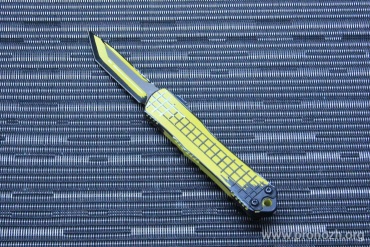 Heretic Knives Manticore-S Tanto,Yellow Cel Shading Grenada Grip