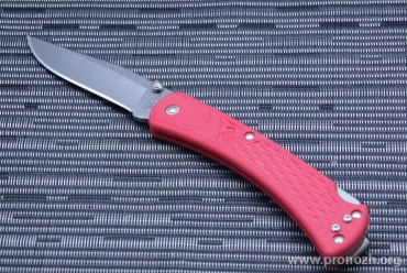   Buck Folding Hunter Slim Select, 420HC Steel, Stonewash Blade, Red GRN Handle