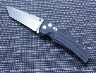 Складной нож Hogue EX-01 4" Tanto Manual, Stone-Tumbled Blade, Black Aluminum Handle