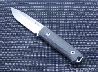   Lion Steel B40 Bushcraft, Stonewashed Blade, Green Canvas Micarta Handle