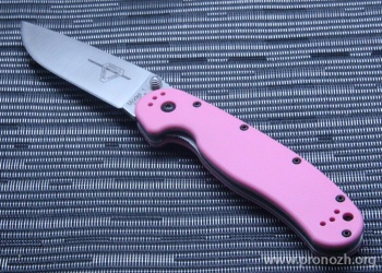   Ontario RAT-1 Model, Aus-8 Steel, Satin Finish  Blade, Pink GRN Handle