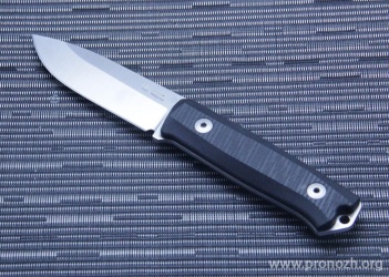 Фиксированный нож Lion Steel B40 Bushcraft, Stonewashed Blade, Black G10 Handle