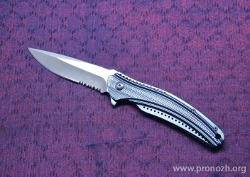   CRKT Ripple, Combo Edge, Charcoal Stainless Handle (IKBS Flipper)