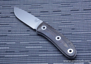   Benchmade Hunt Series Mel Pardue Hunter, Stonewashed Blade, Crucible CPM S30V Steel, Olive Drab / Black Striped Micarta Handle