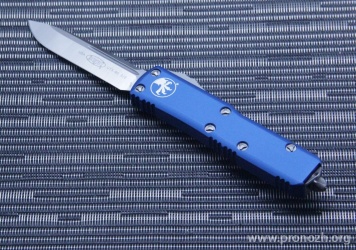      Microtech UTX-85 S/E, Satin Standard, Blue Handle