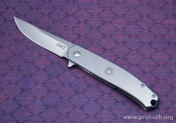   CRKT  Vizzle IKBS Flipper, Satin Finish Blade, Stainless Steel Handle