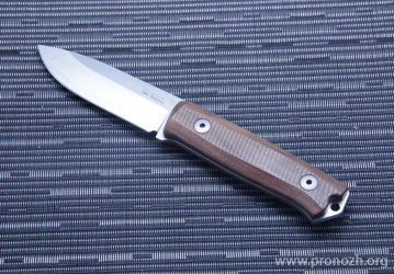 Фиксированный нож Lion Steel B40 Bushcraft, Stonewashed Blade, Santos Wood Handle