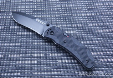   Ontario Utilitac Joe Pardue Assisted, Aus-8 Steel, Black Blade, Black G-10 Handle