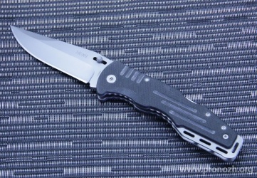   SOG Salute, Beadblasted  Blade, 8Cr13MoV Steel, Black G-10 Handle