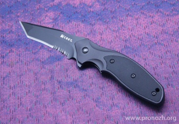 Складной нож CRKT Shenanigan Tanto, Black Blade, Combo Edge,  Aluminum Handle