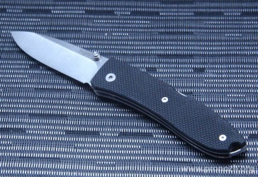 C  Lion Steel Opera, Satin Finish Blade, Black G-10 Handle