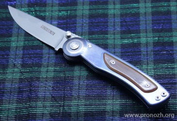   G.Sakai Clutch Lock, Satin Finish, Blue Anodized Titanium Handle with Buffalo Horn Inlay